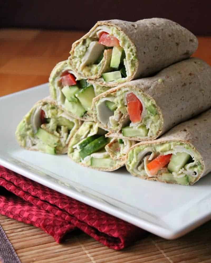 Turkey Wrap With Chipotle Avocado Spread Organize Yourself Skinny