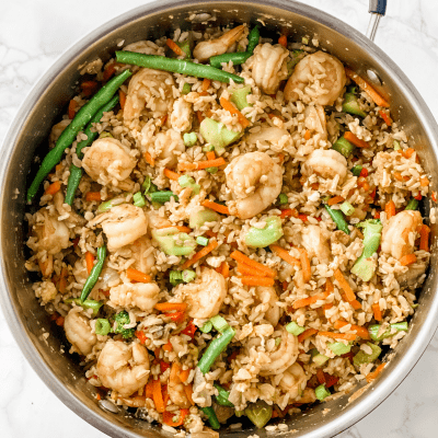 Healthy Shrimp Fried Rice - Organize Yourself Skinny