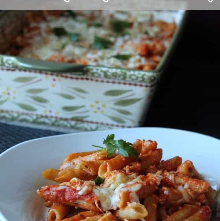 Baked Pasta with Italian Turkey Sausage - Organize Yourself Skinny