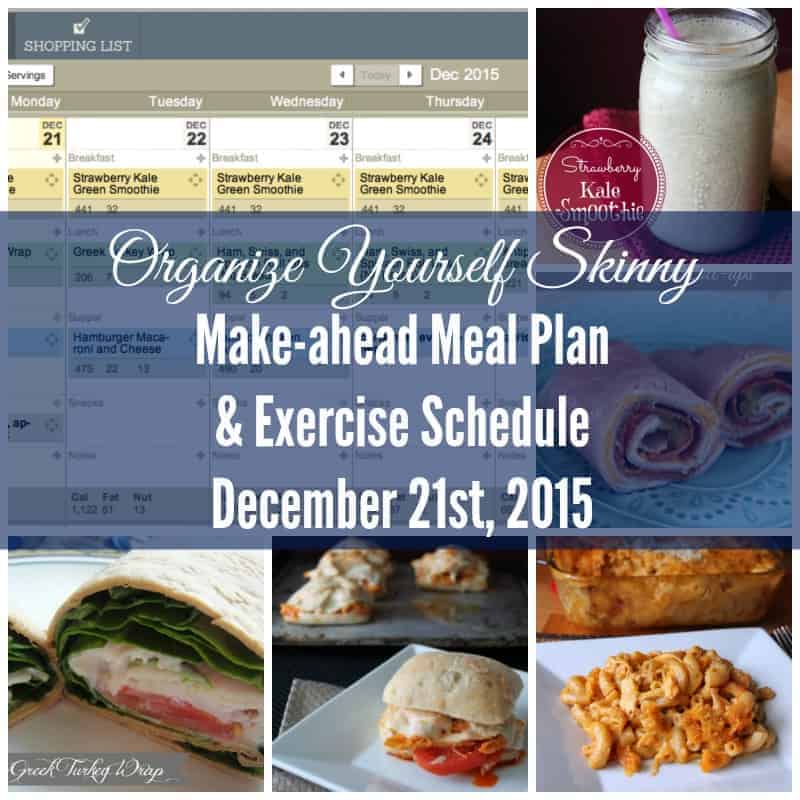 Make-ahead food prep meal plan