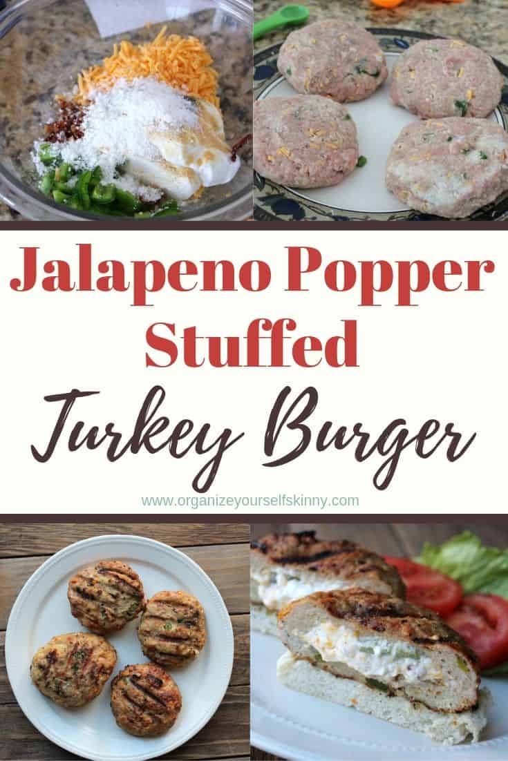 Jalapeño Popper Stuffed Turkey Burgers - Organize Yourself Skinny