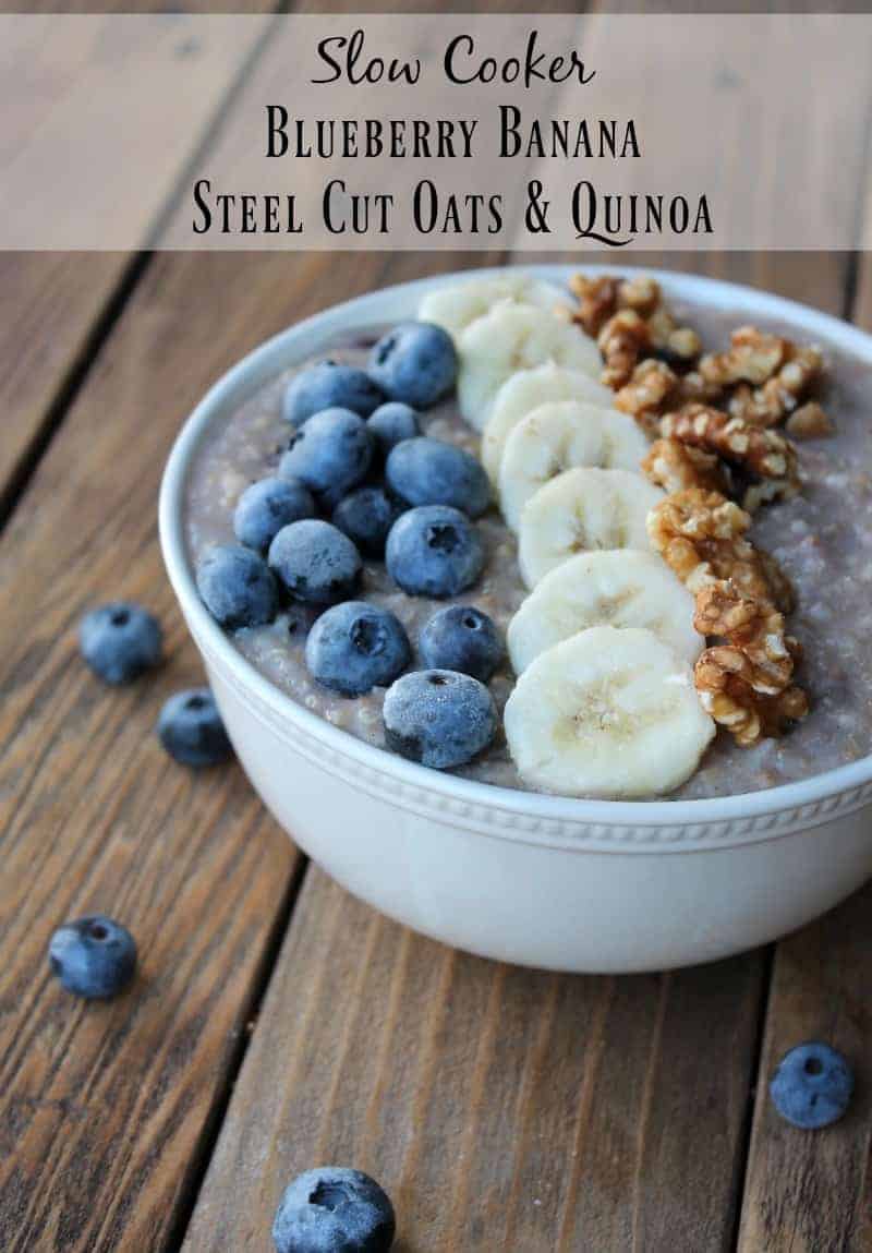 Slow Cooker Berry Breakfast Quinoa - Eat Yourself Skinny