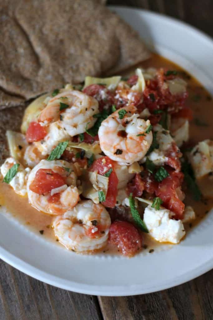 One-pot Greek Shrimp - Organize Yourself Skinny