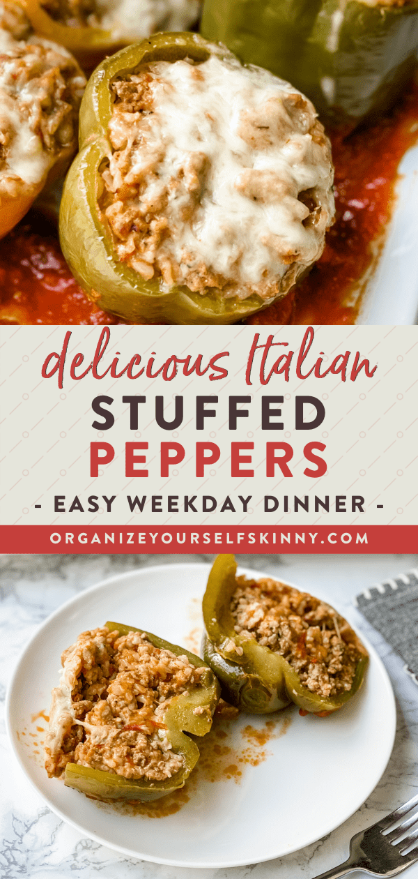 Italian Stuffed Peppers - Organize Yourself Skinny