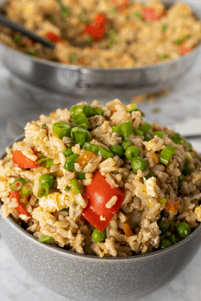 Ground Turkey Fried Rice - Organize Yourself Skinny