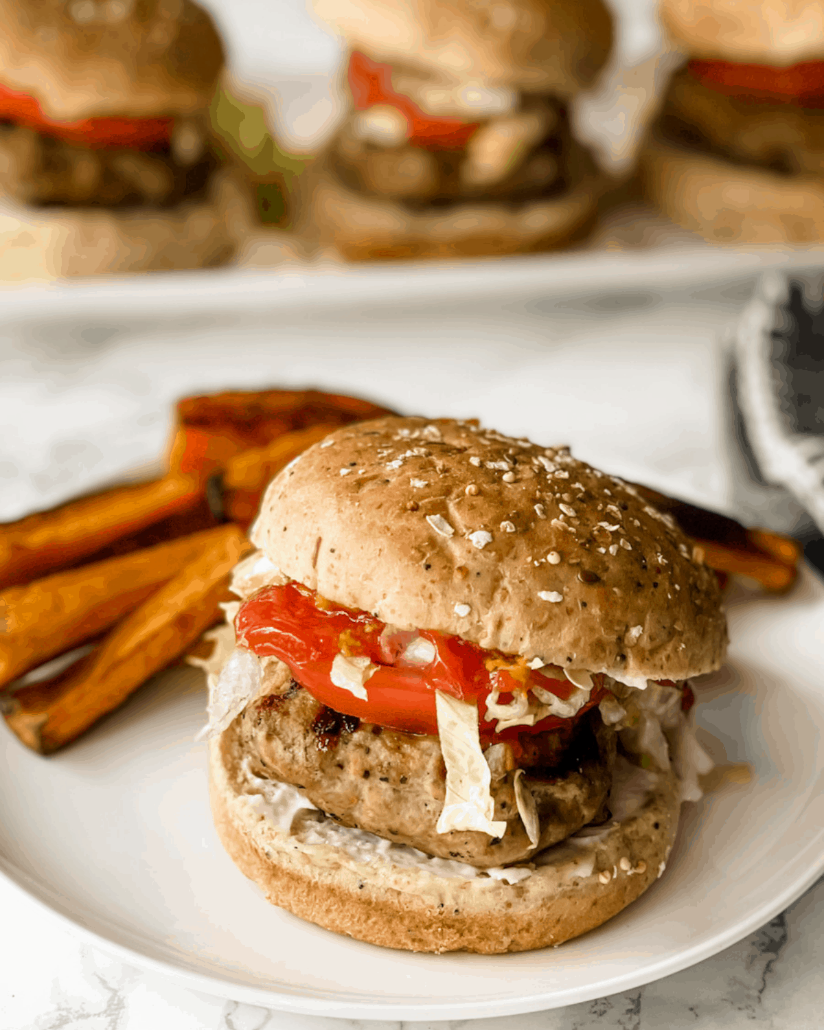 Avocado Turkey Burgers with Chipotle Aioli - All the Healthy Things