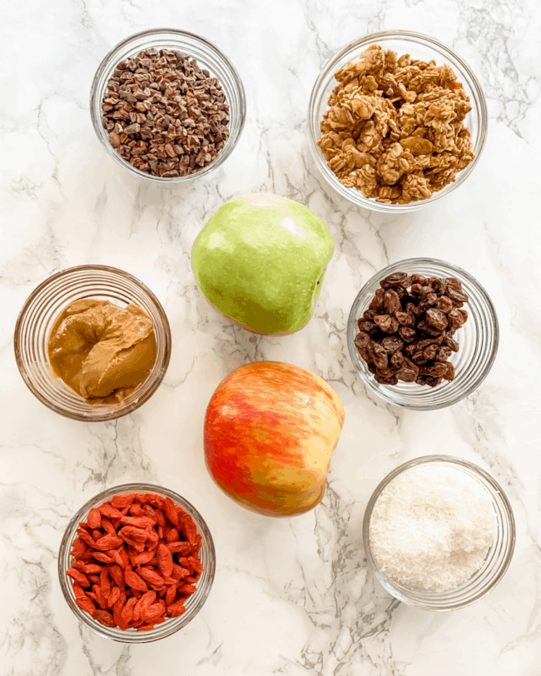 Apple Sandwich with Peanut Butter and Granola