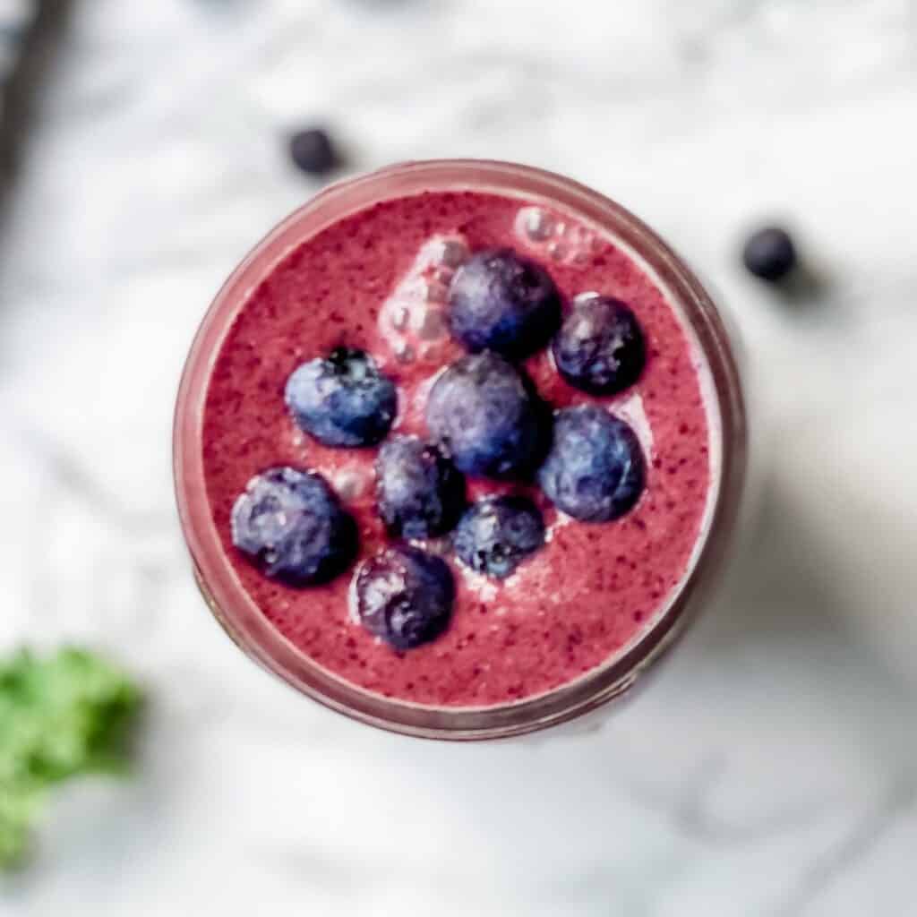 Blueberry Kale Smoothie Organize Yourself Skinny 