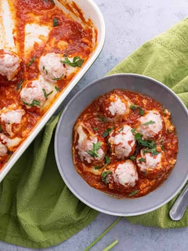 Chicken Parmesan Meatballs - Organize Yourself Skinny