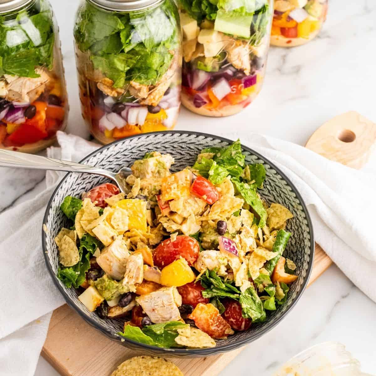 Southwest Steak Meal Prep Salads - Cooks Well With Others
