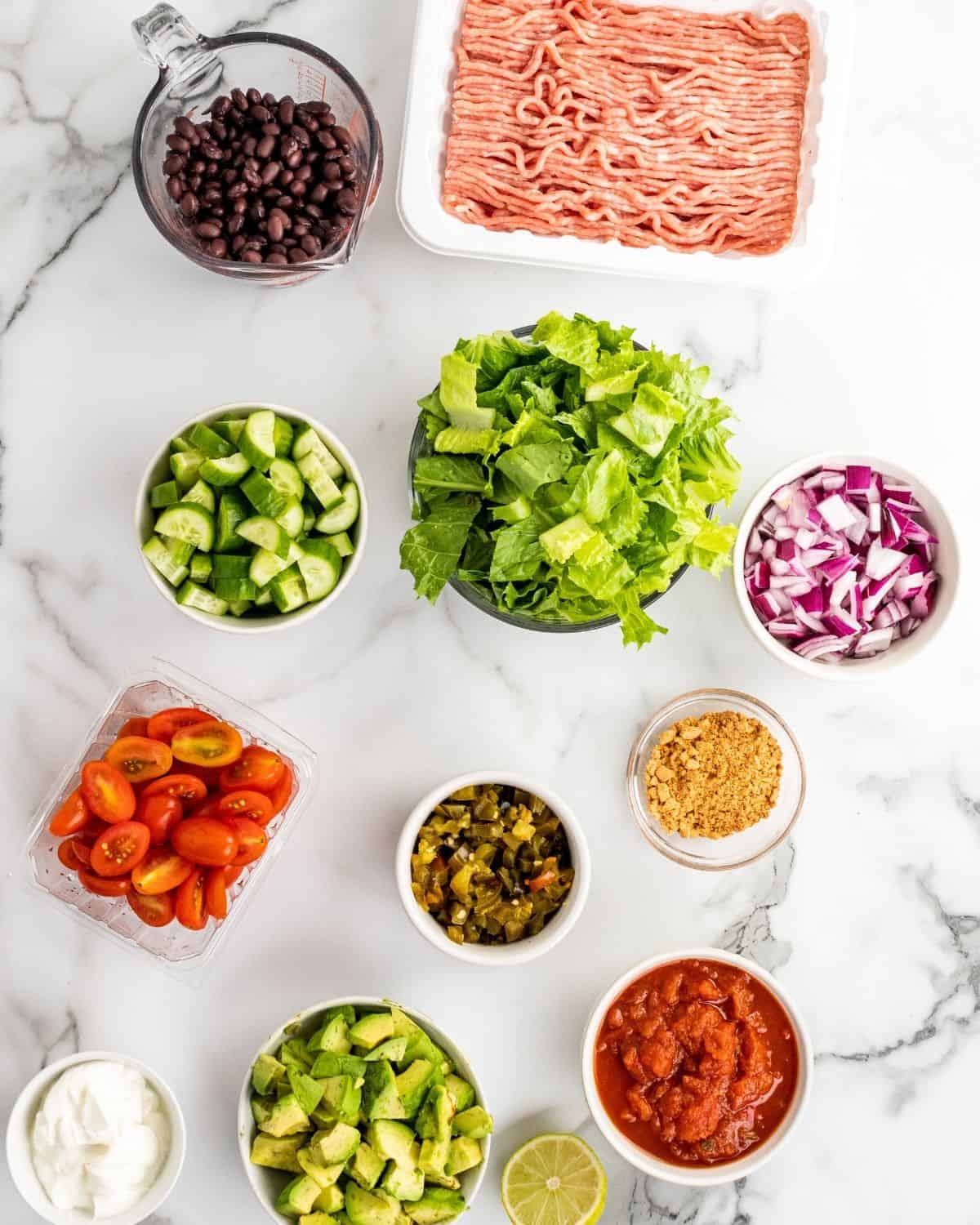 Turkey Taco Salad Bento Box