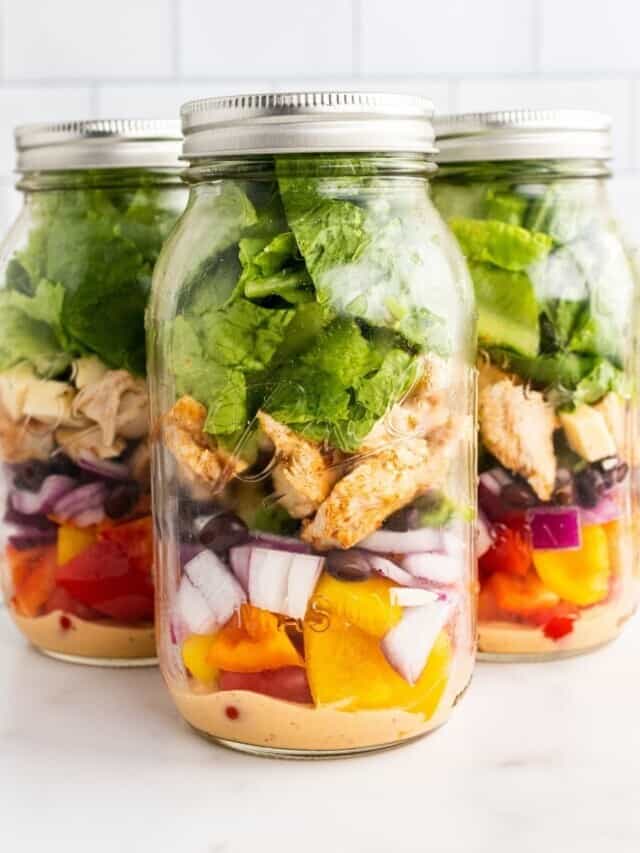 Southwest Chicken Salad in a Jar