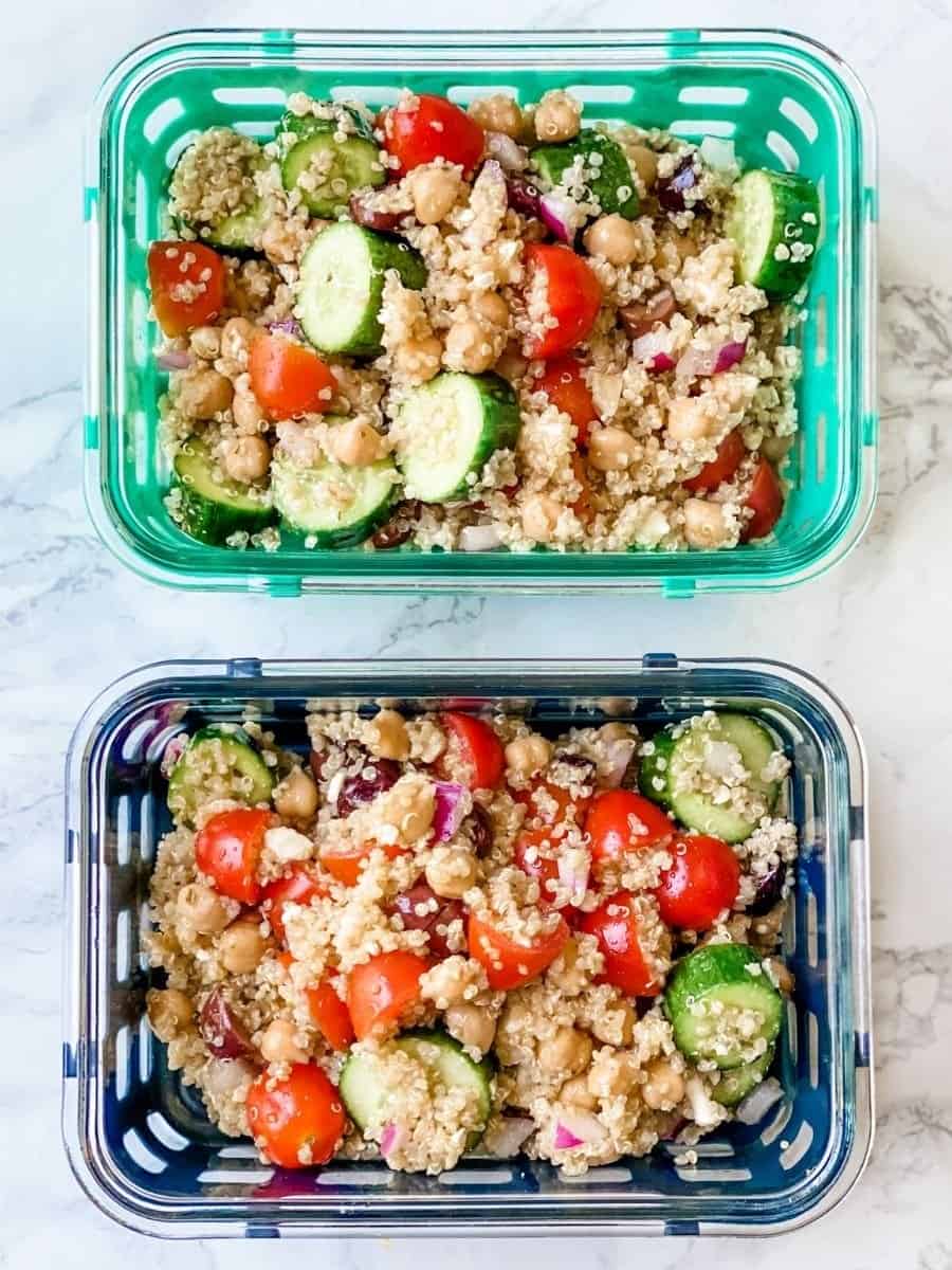 Meal Prep Recipe: Greek Quinoa Meal Prep Jars - Healthy Mama Kris