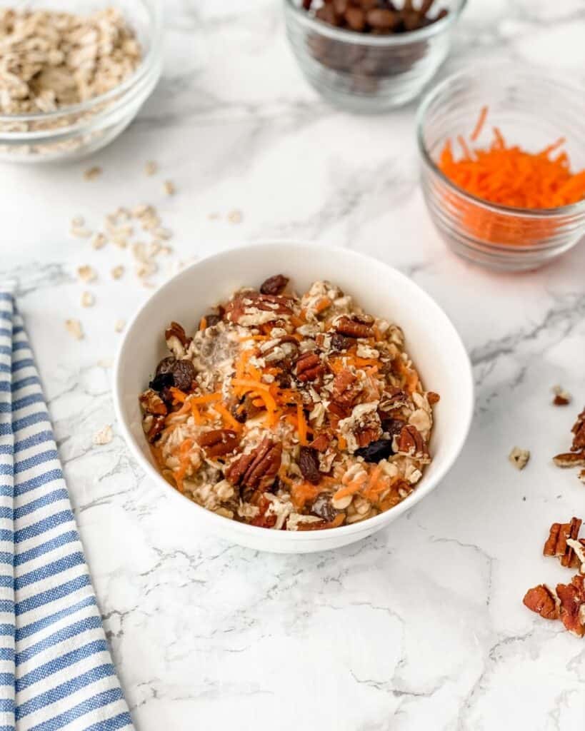 Carrot Cake Overnight Oats - Organize Yourself Skinny