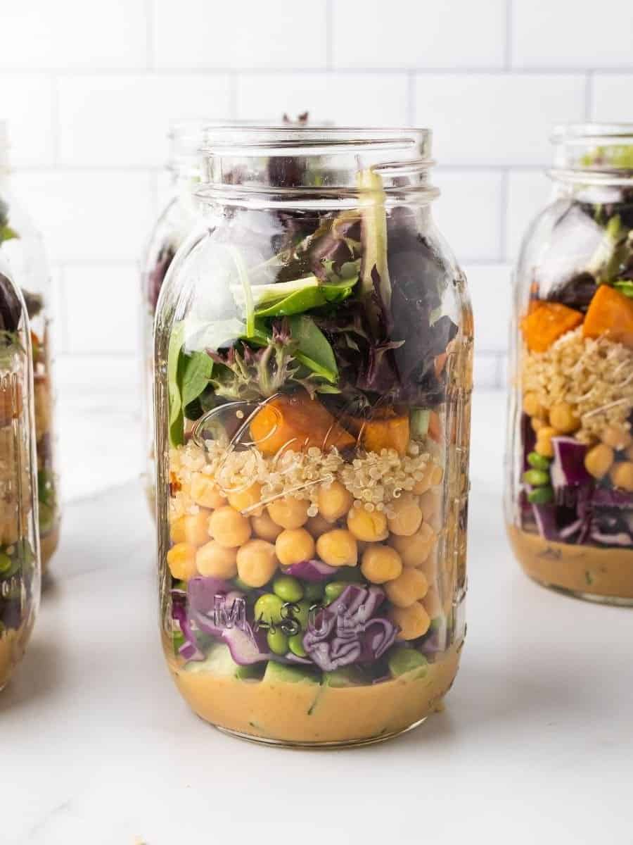 Protein Salad In a Jar - Organize Yourself Skinny