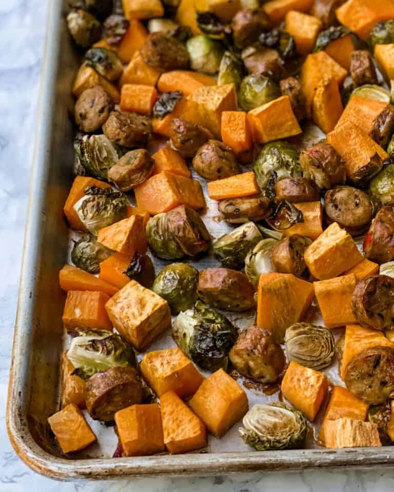 Sheet Pan Sausage and Veggies - Organize Yourself Skinny