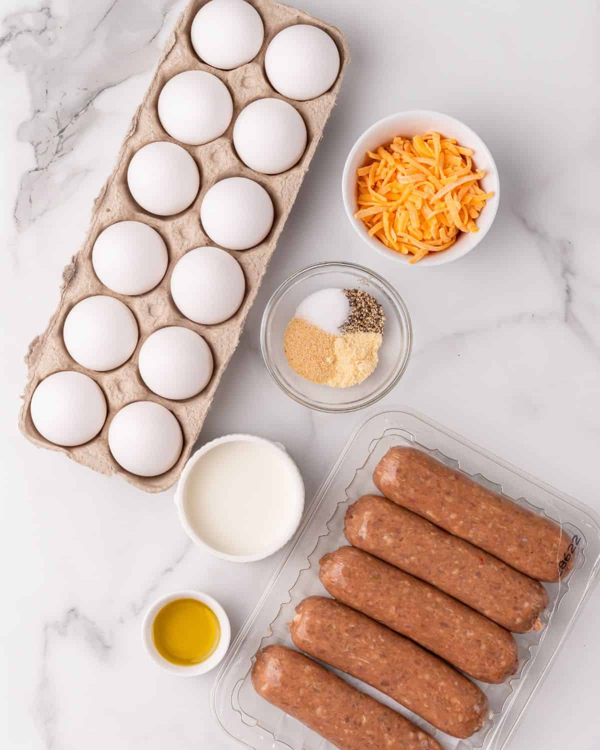 Grab and Go Chicken Sausage Egg Bites - Recipes A Dash of Macros